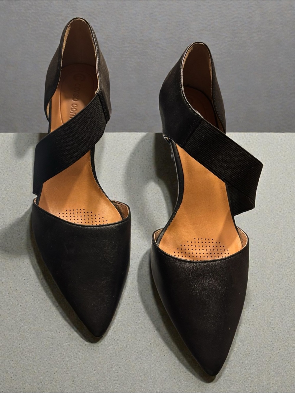 CORSO COMO  Black Pointed toe Heels with Cross Strap